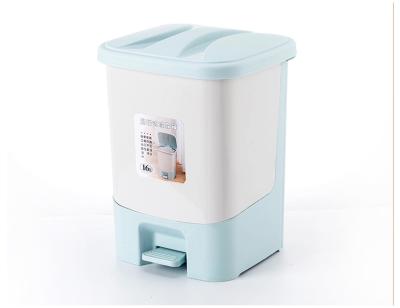 China 16L Capacity Household Stocked Plastic Trash Can With Cover Indoor Trash Can PP Outdoor Trash Bin for sale