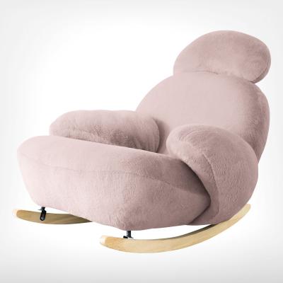 China Recliner 2023 High end Good Quality couch living room furniture sofas Chair Teddy velvet sleeping single seater chair rocking sofa for sale