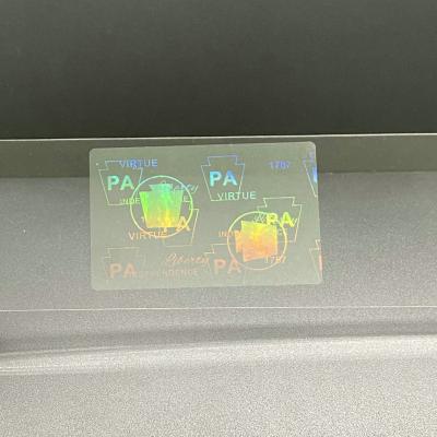 China Custom Printing Anti-Counterfeiting Custom ID Card Overlaid Anti Fake Hologram 3D Tamper Proof Holographic Label Sticker for sale