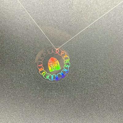 China Original Anti-counterfeit Transparent Clear Stickers Hologram Sticker Hologram Overlay Sticker for sale