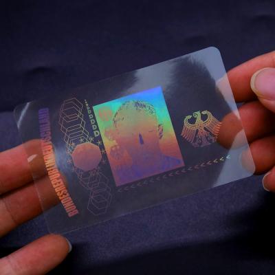 China Anti-Counterfeit Hologram ID Overlays Transparent Custom ID Hologram Overlay Sticker UK for sale