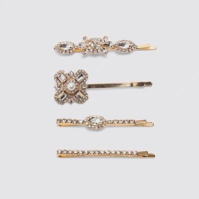 China European and American style JIRIS new beautiful Crystal Pearl Wholesale Cute Hairpins from China for sale