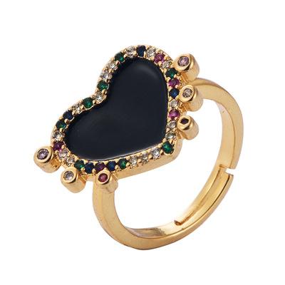 China 2021 Other Girlfriend Style Heart Shape Wholesale Dazzling Women Shape Jewelry Rings for sale