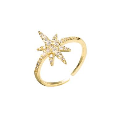 China JIRIS's Other Hot Sale Popular Star Ring Diamond Hyperbole Creative Women Rings Adjustable Newest for sale