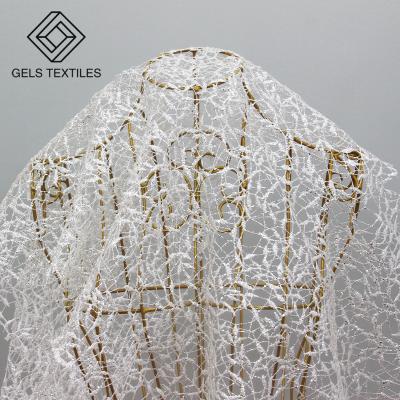 China New Breathable Tulle Flowers And Plants Hollow Out Sequin Lace Fabric Wedding Decoration Instant European And American Style For Wedding for sale