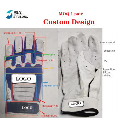 China Cricket Batting Gloves Wholesale Custom Logo Manufacturers Professional Baseball Batting Gloves Custom Logo Baseball Batting Gloves Design Your Own Batting Gloves for sale