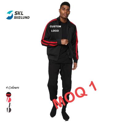 China Low Moq Logo Custom Breathable Mens Athletic Tracksuit 2 Piece Set Casual Full Zip Long Sleeve Workout Running Jogger Sweat Suits for sale