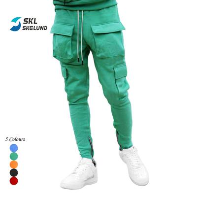 China QUICK DRY Multi Color Cargo Pants Front Pockets Men Jogger Pants Casual Sportswear Sweat Gym Stacked Joggers Pants With Side Pockets for sale