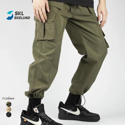 China Wholesale QUICK DRY Cargo Pants Zipper Pockets Men Jogger Pants Casual Sportswear Sweat Gym Stacked Joggers Pants With Side Pockets for sale