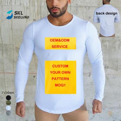 China Anti-Wrinkle Customize Anime Pattern Men's Long Sleeve T-Shirt Along Plain Mens Gym T-Shirts Cotton Casual Sports Fitness For Men for sale