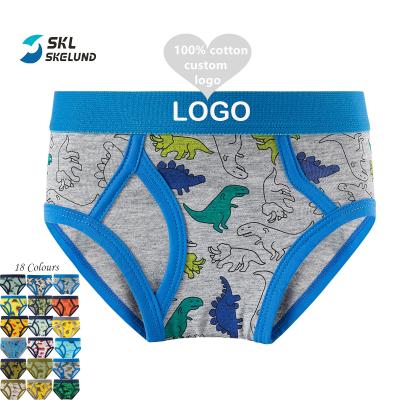 China Wholesale Cute Cartoon Boys Underwear Cool Dinosaur Boy Custom Made Boxer Briefs Shorts Children Kids Underwear SKL-DC056 for sale