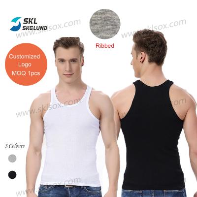 China QUICK DRY Wholesale Custom OEM Mens Knitwear Un-Shirts Beach Knitwear Tagless Wicking Mens Ribbed Basics Mens Beach Knit Top for sale