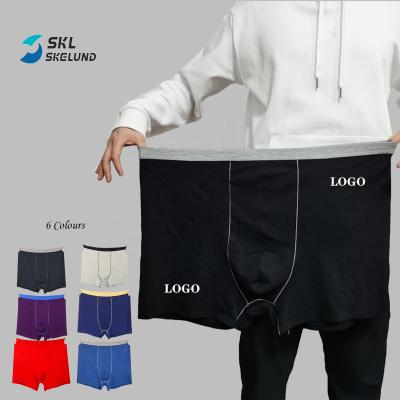 China MOQ antibacterial 1 Logo Big Size Men Underwear custom made wholesale plus size breathable big size men's cotton boxer underwear big and tall for sale