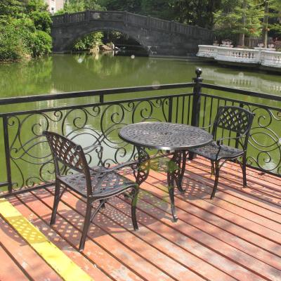 China Modern Bistro Table And Chairs Sets Metal Patio Chair Set Furniture Cast Antique Outdoor Aluminum Garden Patio Table And Chair Set for sale