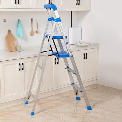 China Folding Ladders Transform Lightweight 4 Step Ladder With Work Platform Safety Aluminum Pedal Handle Convenient Lightweight 375lbs for sale