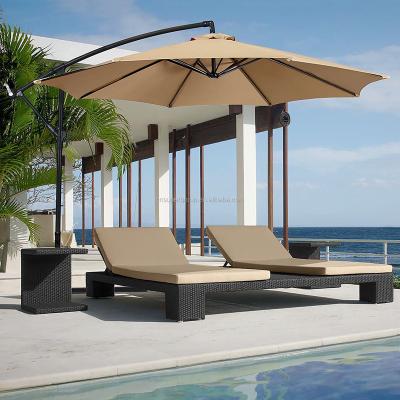 China Windproof and Waterproof Modern Banana Cantilever Garden Patio Hanging Umbrella and Bases for Outdoor Garden Patio Umbrella for sale