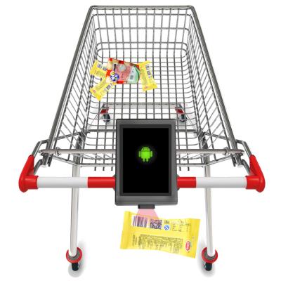 China Bimi Supermarket Shopping Cart Checker with Built-in 1D/2D Scanner and 7inch Display for sale