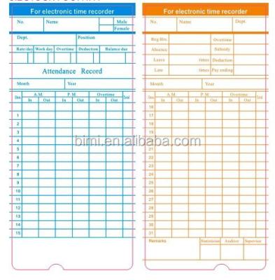 China Effortless Attendance Management with Punch Card Clock Multiple Language Options for sale