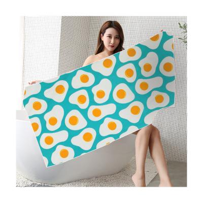 China Safe For Kids With Own Logo New Design Customized Printed Sublimation Beach Towels for sale