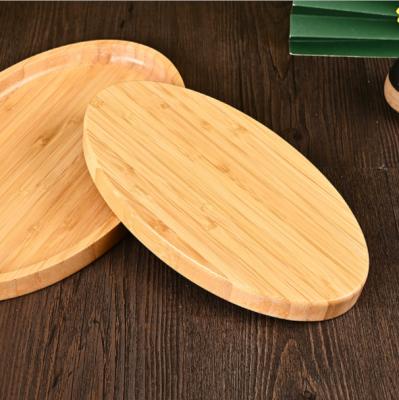 China Custom Wholesale Oval Food Bamboo Cheap Wooden Tray Eco-friendly Manufacturing for sale