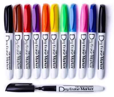 China Low Smell Markers Defense Erase Slim Box Dry Fine Whiteboard Markers of 12 for sale