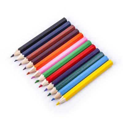 China Eco - Friendly Promotional Pencil 3.5 Inch Mini Colored Pencil Custom Logo Pencils For Kids for sale