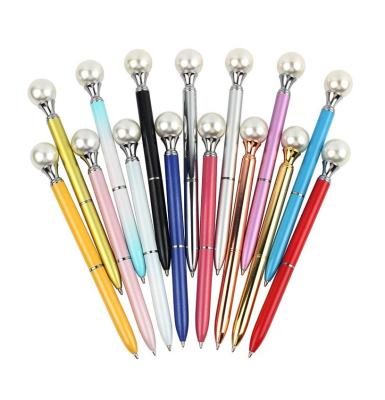 China Promotional Twist Metal Writing Gift Lovely Wedding Girl Wedding Gift OEM Logo Pearl Ball Pen OEM Pearl Ball Pen for sale