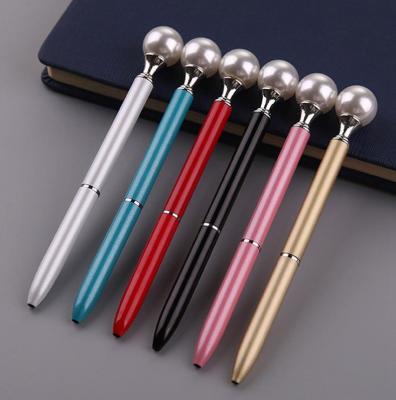 China Pen Black Ink Novelty Pearl Promotional Supplies Ball Pen Fashion Girl Ballpoint Pens for sale