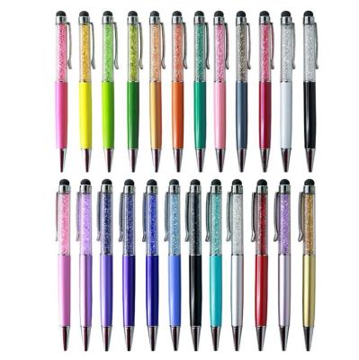 China office & Metal Writing Pen Retractable Ballpoint Pen Bling Stylus Pen Crystal Diamond School Screen for sale