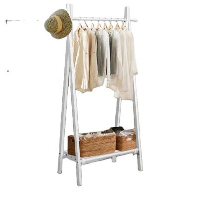 China (Other)Adjustable Foldable Clothes Laundry Rack Shoe Shelf For Extra Storage Space A-frame Design Garment Rack for sale