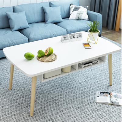 China Modern White Modern Hotel Furniture Living Room Wooden Tea Table Coffee Tables for sale