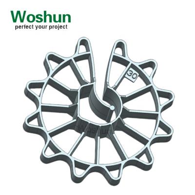 China Contemporary Plastic Formwork Accessories Pads Plastic Concrete Rebar Wheel Spacer for sale