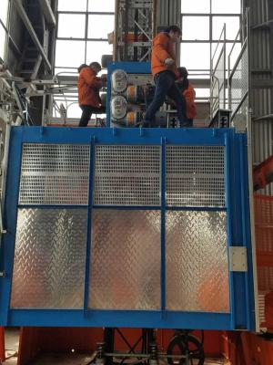 China CH150 Single Car Construction Hoist Elevator with Figured Aluminium Plate for Rental for sale