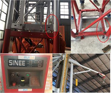 China 5 Rack Modulus Material Lift Elevator , Material Hoisting Equipment With Reduction Ratio 1 / 18 for sale