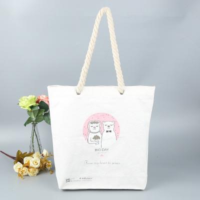 China Durable Eco-friendly Design Rope Handle Tote Bag, Rope Tote Bag With Custom Size And Custom Logo for sale