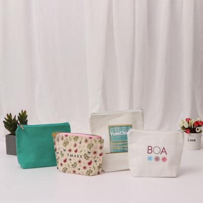 China Wholesale Canvas Bag Custom Cosmetic Makeup Bag Eco-friendly With Customized Size And Logo for sale