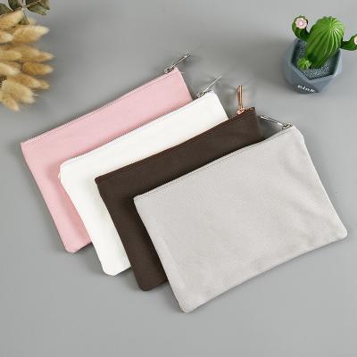 China Wholesale Eco-Friendly Customized Natural Cotton Canvas Makeup Bag, Cosmetic Bags For Women for sale