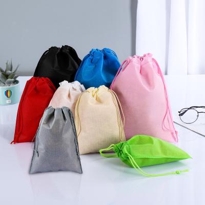 China Wholesale Custom Logo Colored Drawstring Bag Non Woven Shoe Bag Eco - Friendly for sale