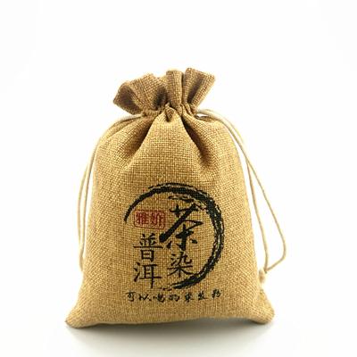 China 2020 High Quality Nature Eco-friendly Jute Sack Candy Drawstring Christmas Gift Darwsring Bag Small for sale