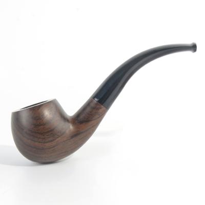 China Free Shipping Smoking Ebony Wood Smooth Finished 9mm Olive Series Pipe Shape Special Occasional Tender Filter for sale