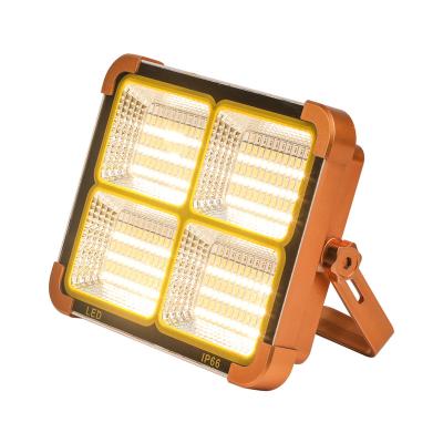 China ROAD Outdoor Battery Rechargeable USB 1000w 12000mAh Solar Panel LED Waterproof Rainproof Flood Light for sale