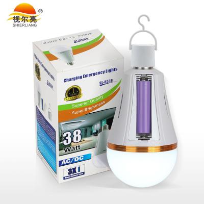 China Desktop 18w B22 E27 2400mAh Portable Rechargeable Battery Charging LED Emergency Light Bulb for sale