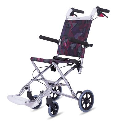 China Ultra Portable Support Aircraft Wheelchair Alloy Aluminum Wheelchair for sale