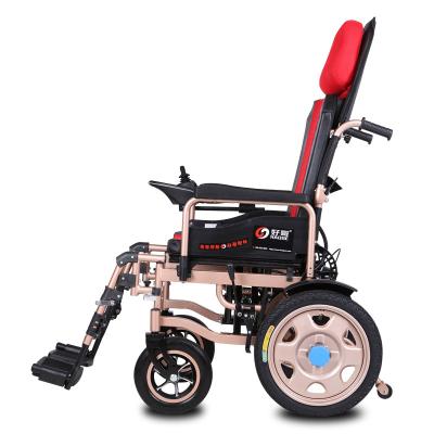 China Elderly Disabled Walkers Support Electric Wheelchairs Portable Folding Belt Enhanced Wheelchair Lithium Battery for sale