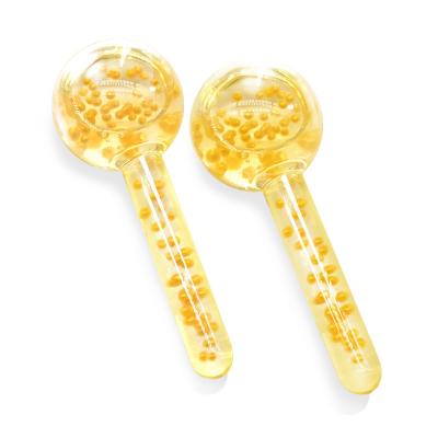 China Blood Vessels Removal SSBT Beauty Care Tighten Face Skin Massage Roller Ice Ball Glass Facial Globes for sale