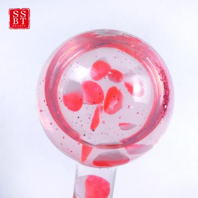 China High Borosilicate Wrinkle Remover SSBT Antifreeze Glass Blossom Gel Handheld Massage Roller for sale