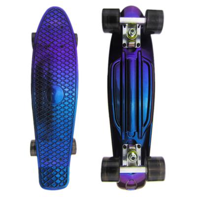 China Youth 22 Inch Illusory Color Plastic Penny Skate Board for sale