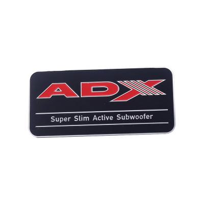 China Europe Hot Selling Custom Metallic Brand Plates Aluminum Raised ID Plate Metal Embossed Logo Nameplate for sale