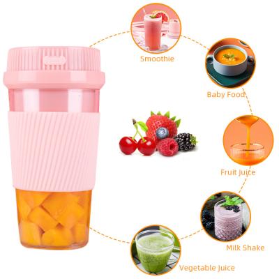 China 300ml 2 Blades Electric Mini Blender Easy Handling Portable Multi Fruit Juicer For Travel Blender Making for sale