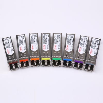 China Data Center 1270~1610nm 40km SMF CWDM 2.5G SFP Transceiver Wavelength Division Multiplexing Color Light Raw Module for sale